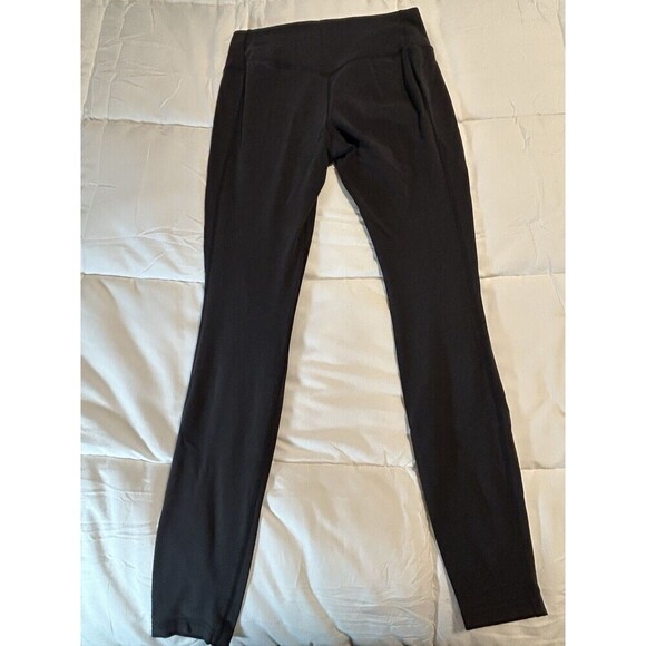 Ododos Cross Over Waist Black Leggings Stretchy Yoga Pants Size Medium - Picture 1 of 7